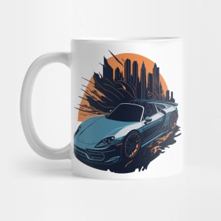 Porsche 918 Spyder Vintage Car Art Mug